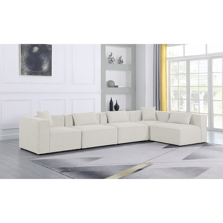 Latitude Run® Cube 5 Piece Upholstered Sectional Wayfair 5803